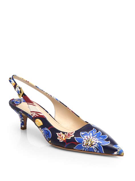 prada flowers print block heel pump|prada calzature donna heels.